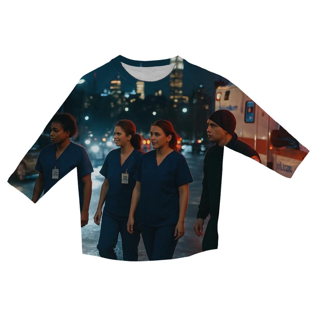 Night Shift Change Outside Bellevue With Uptown Towers Beyond designer 3/4 sleeve blouses