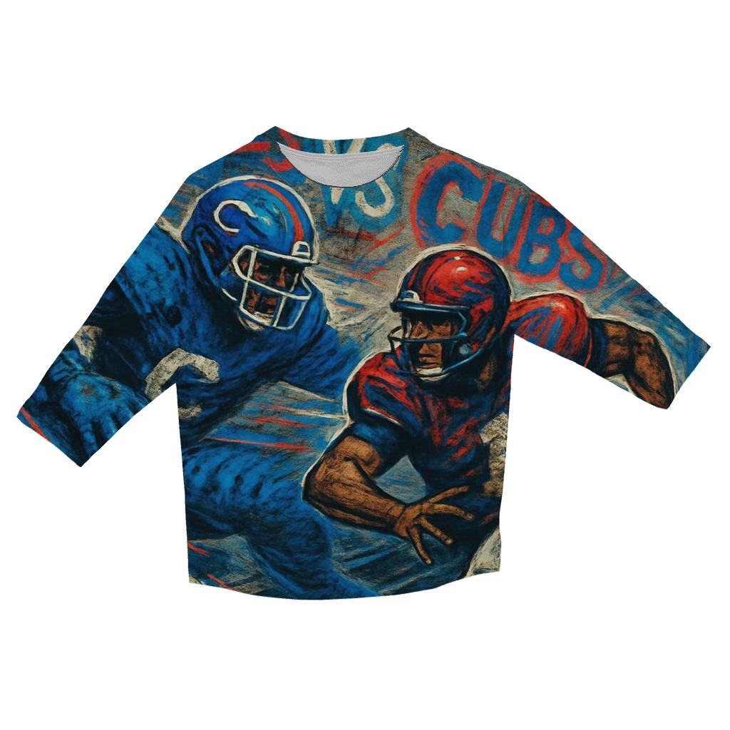 Subway Tunnel Blitz Chase casual three quarter sleeve shirts