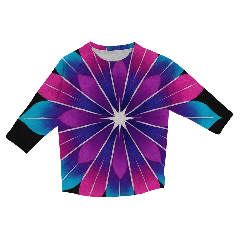 Mandala Supernova Sunburst designer 3/4 sleeve blouses