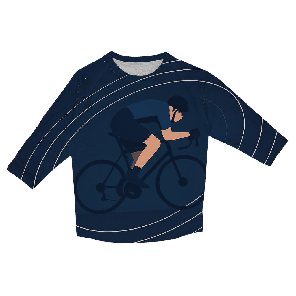 Orbit Cycle Time Trial printed three quarter sleeve shirts