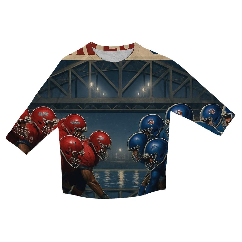 Riverfront Bridge Battle Formation stylish quarter sleeve tops