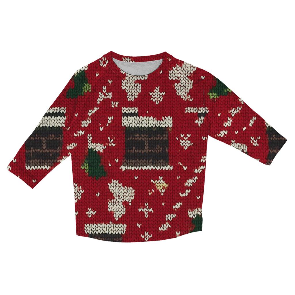Candy Cane Chimney Ladder Design stylish quarter sleeve tops
