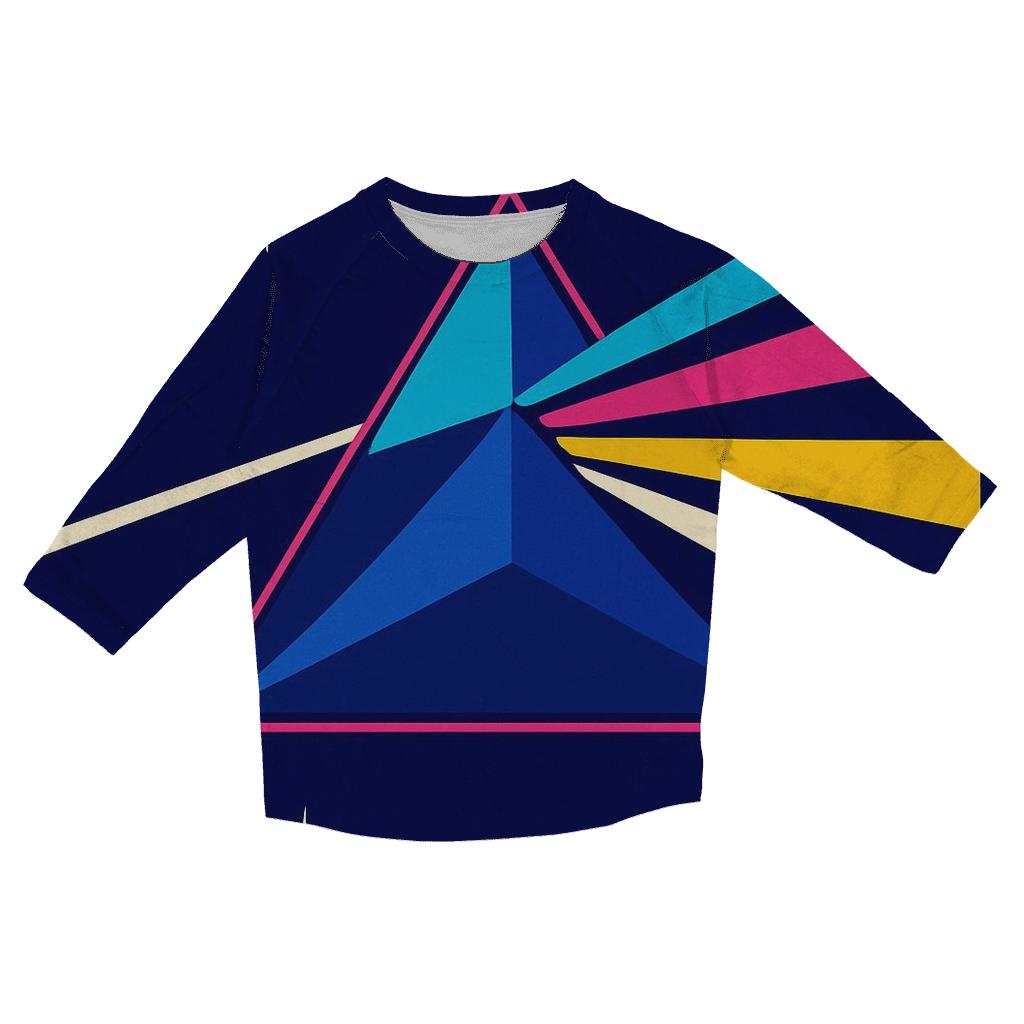 Laser Prism Sunburst printed three quarter sleeve shirts