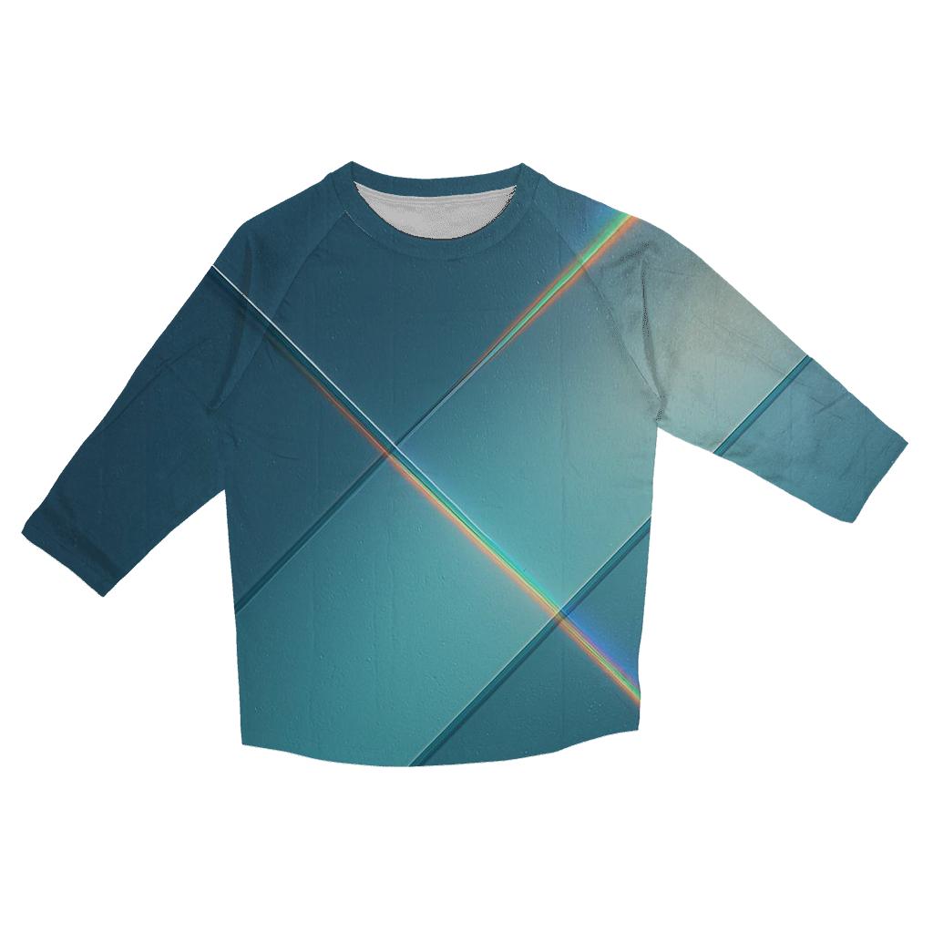 Prismatic Rain Drift Gradient printed three quarter sleeve shirts