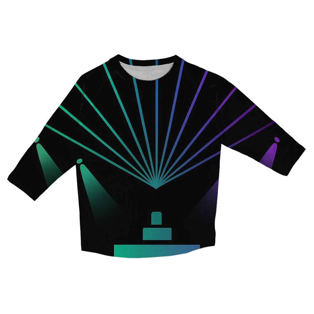 Neon Concert Stage Silhouette stylish quarter sleeve tops