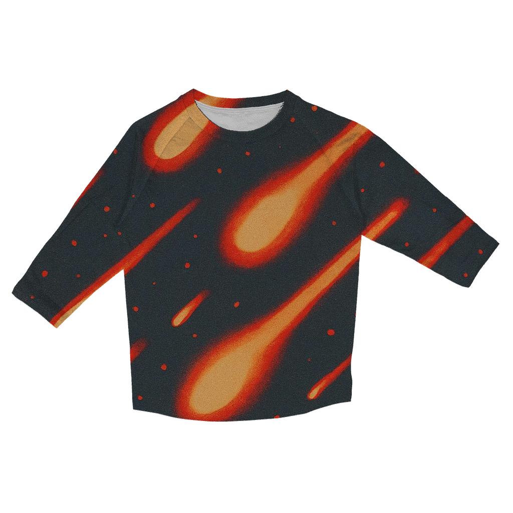Reverse Dye Meteor Shower Speckles stylish quarter sleeve tops