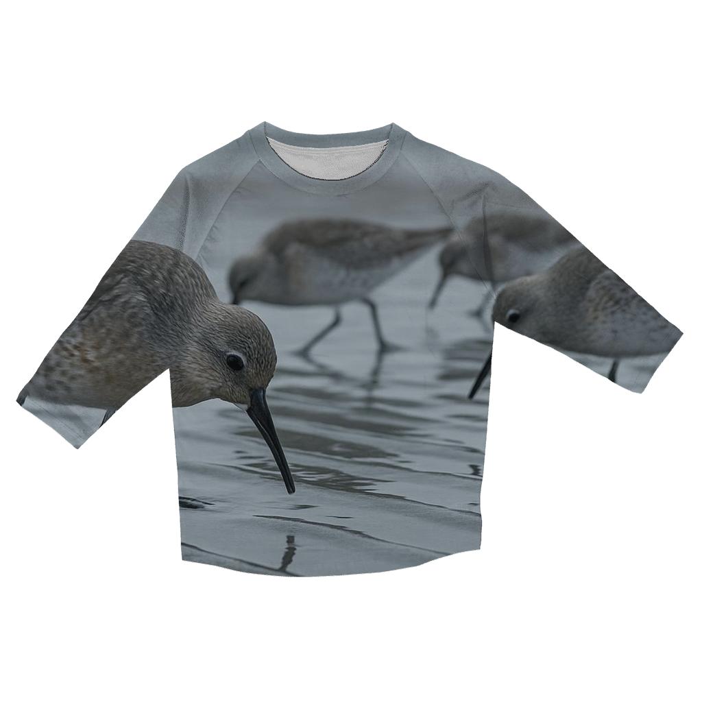 Sandflat Forage Red Knot Flock personalized 3/4 sleeve tees