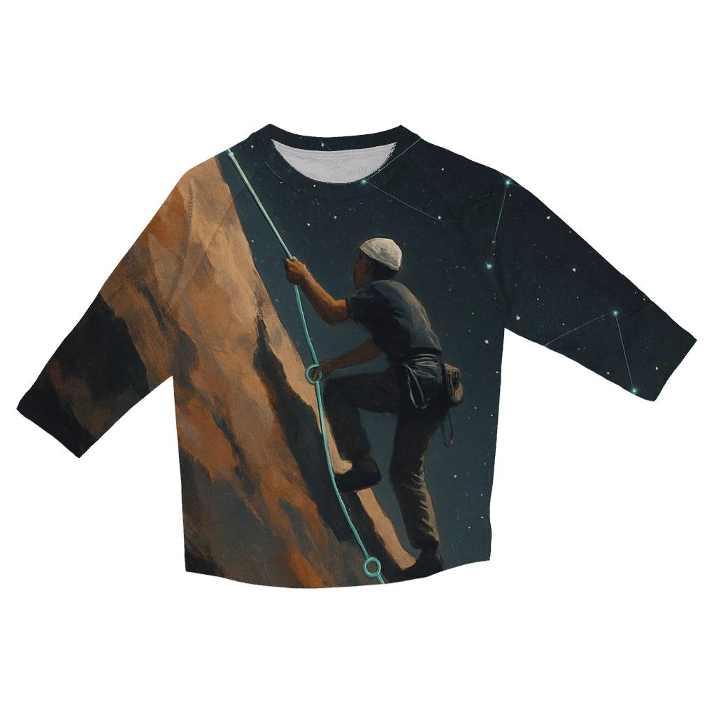 Starlit Mountain Climb designer 3/4 sleeve blouses