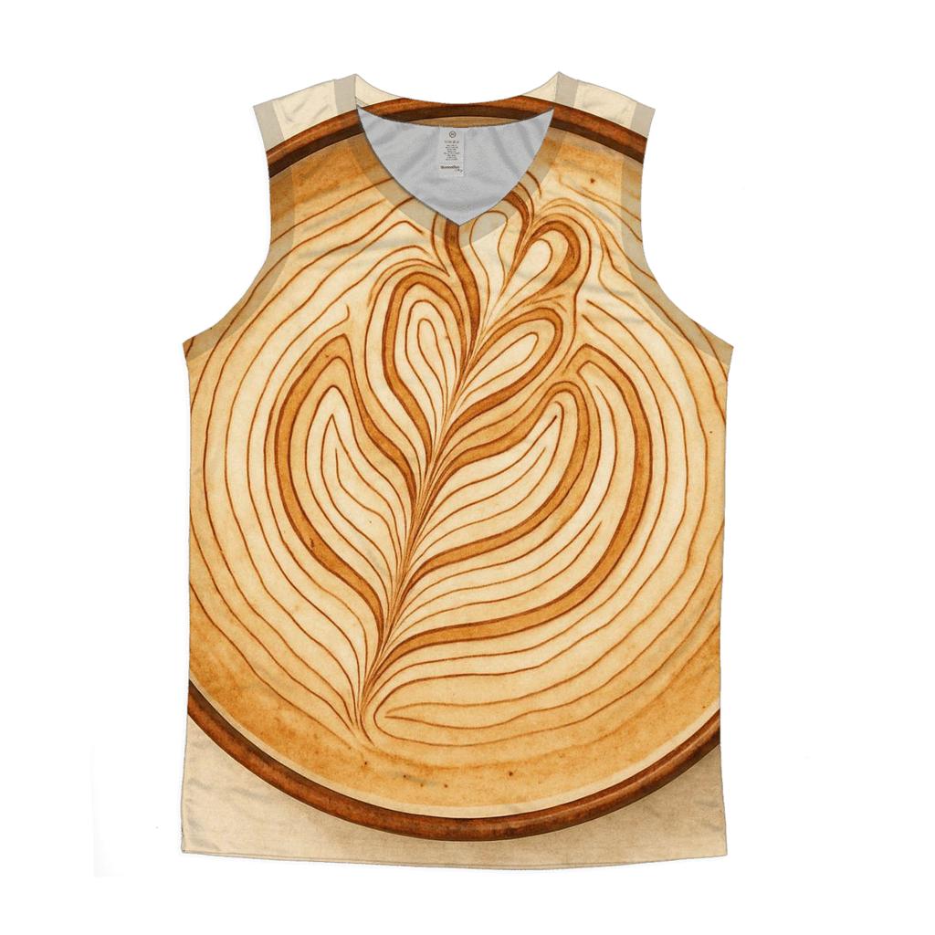 Latte Topography trendy fitted tank tops