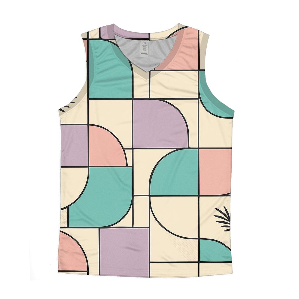 Miami Vice Pastel Blocks graphic print tank tops