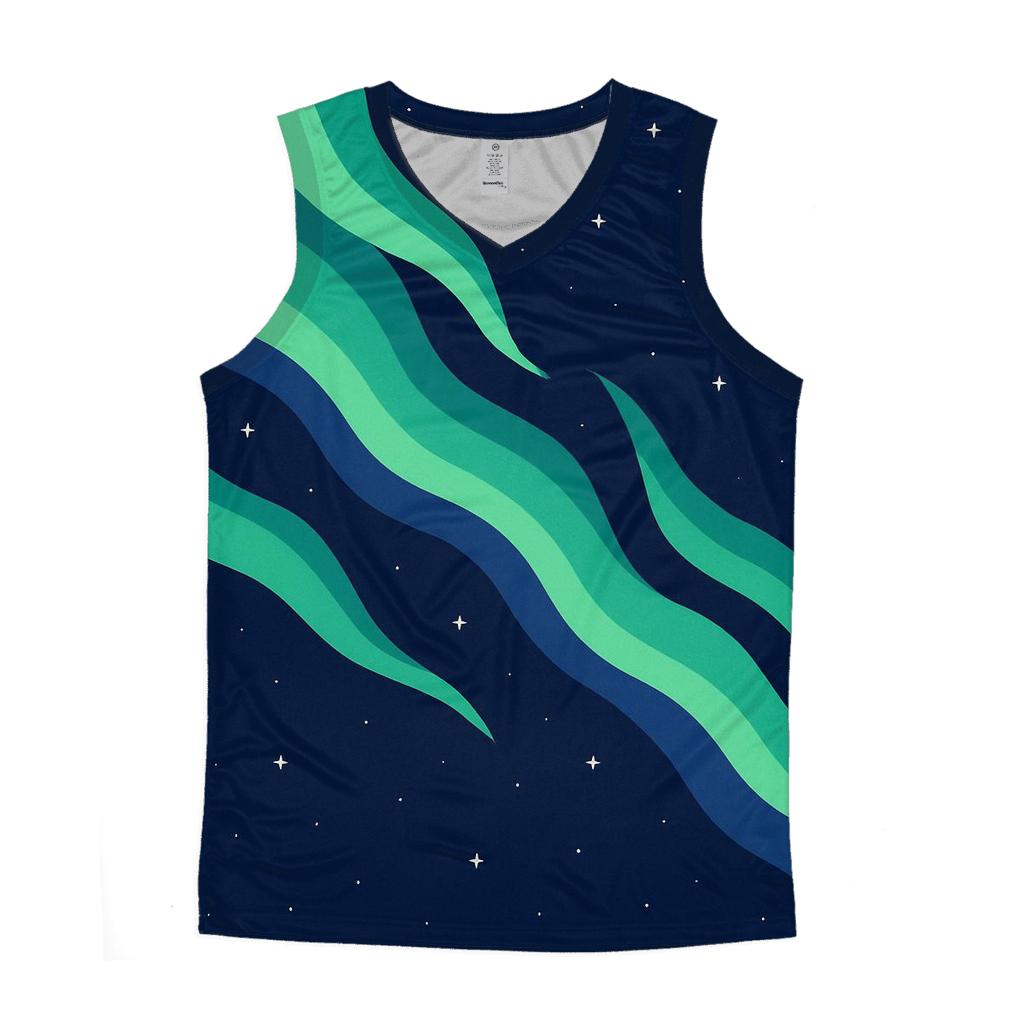 Aurora Curtain Diagonal Ribbons stylish racerback tanks