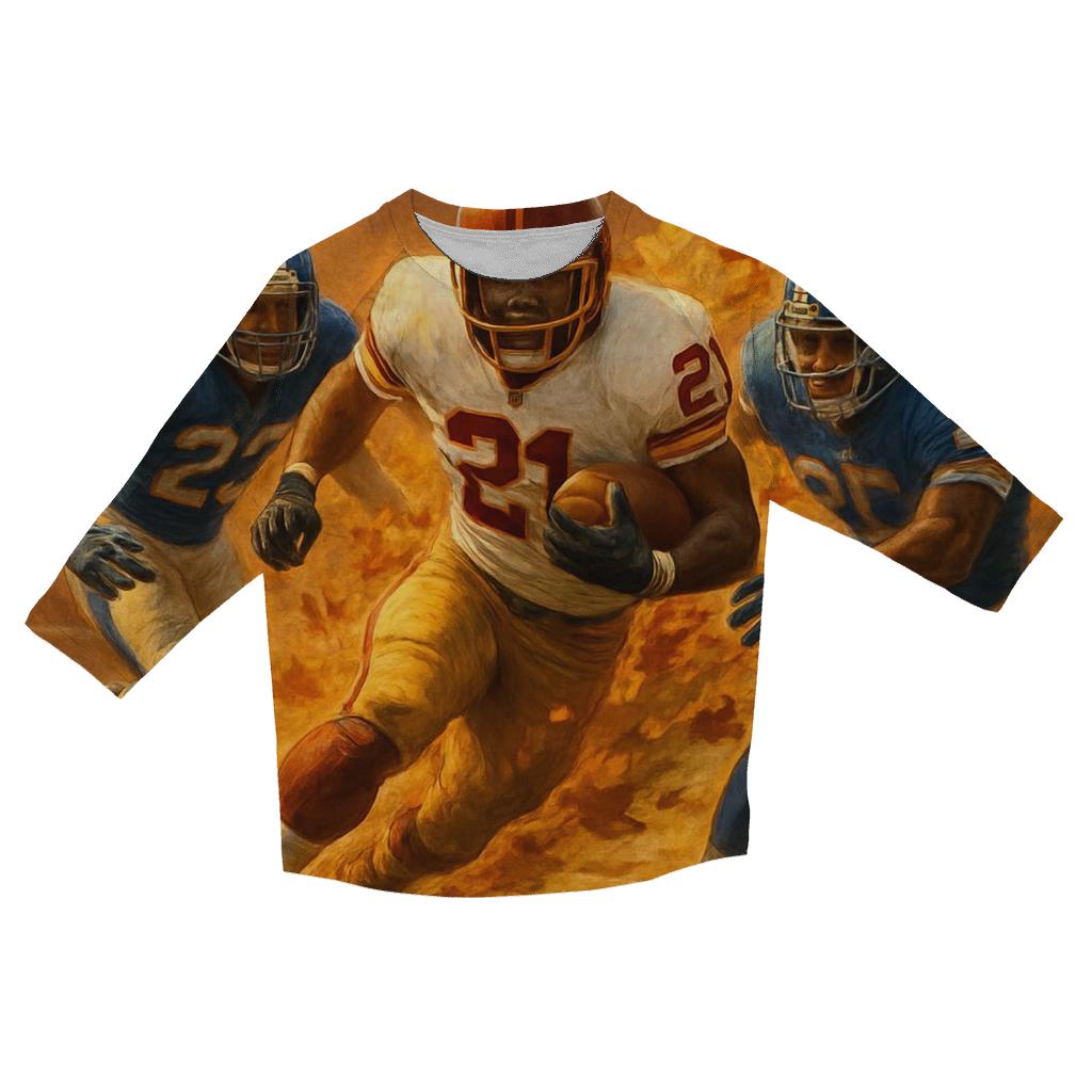 Autumn Leaf Cannon Kickoff Collision fashion 3/4 sleeve shirts