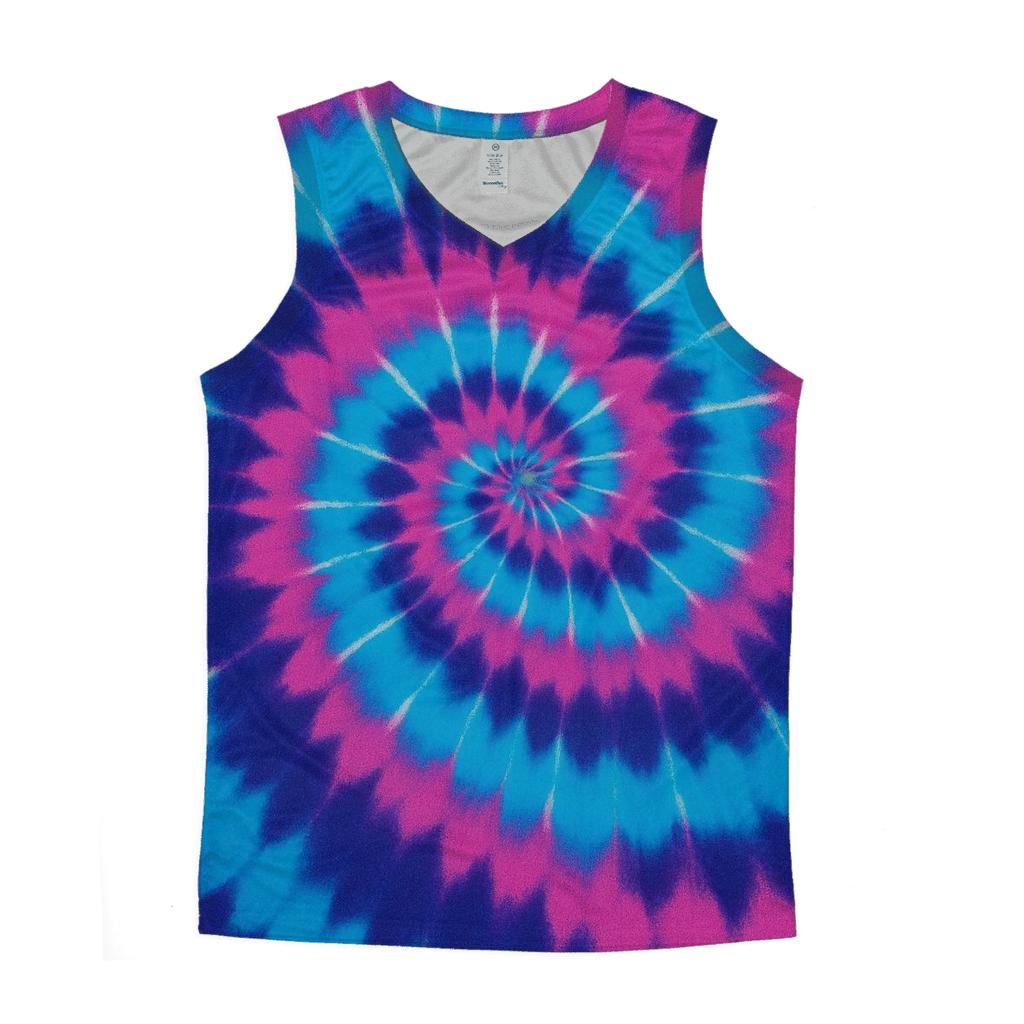 Pulsar Spiral Overdye Vortex graphic print tank tops