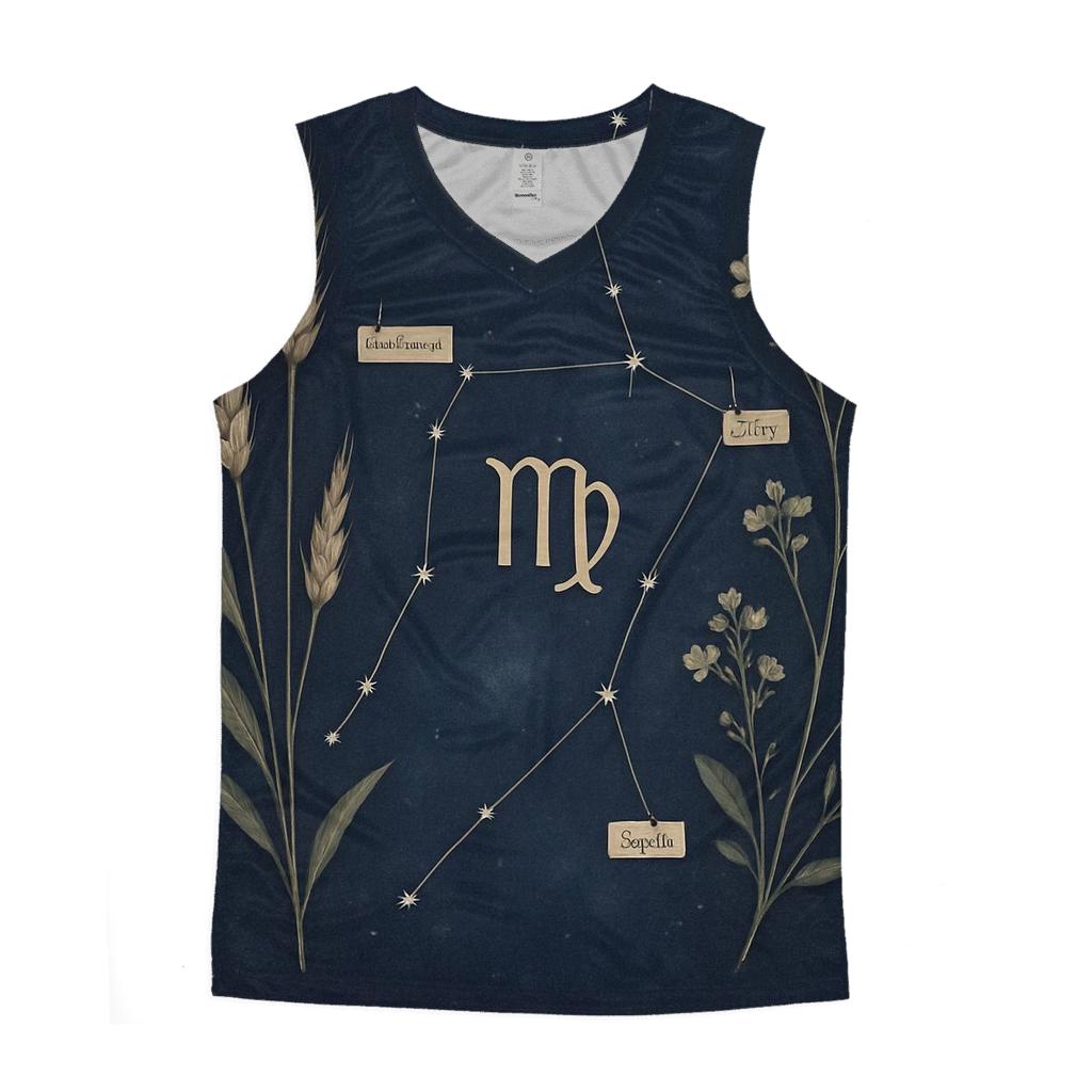 Virgo Wheat Constellation Herbarium sports performance tank tops