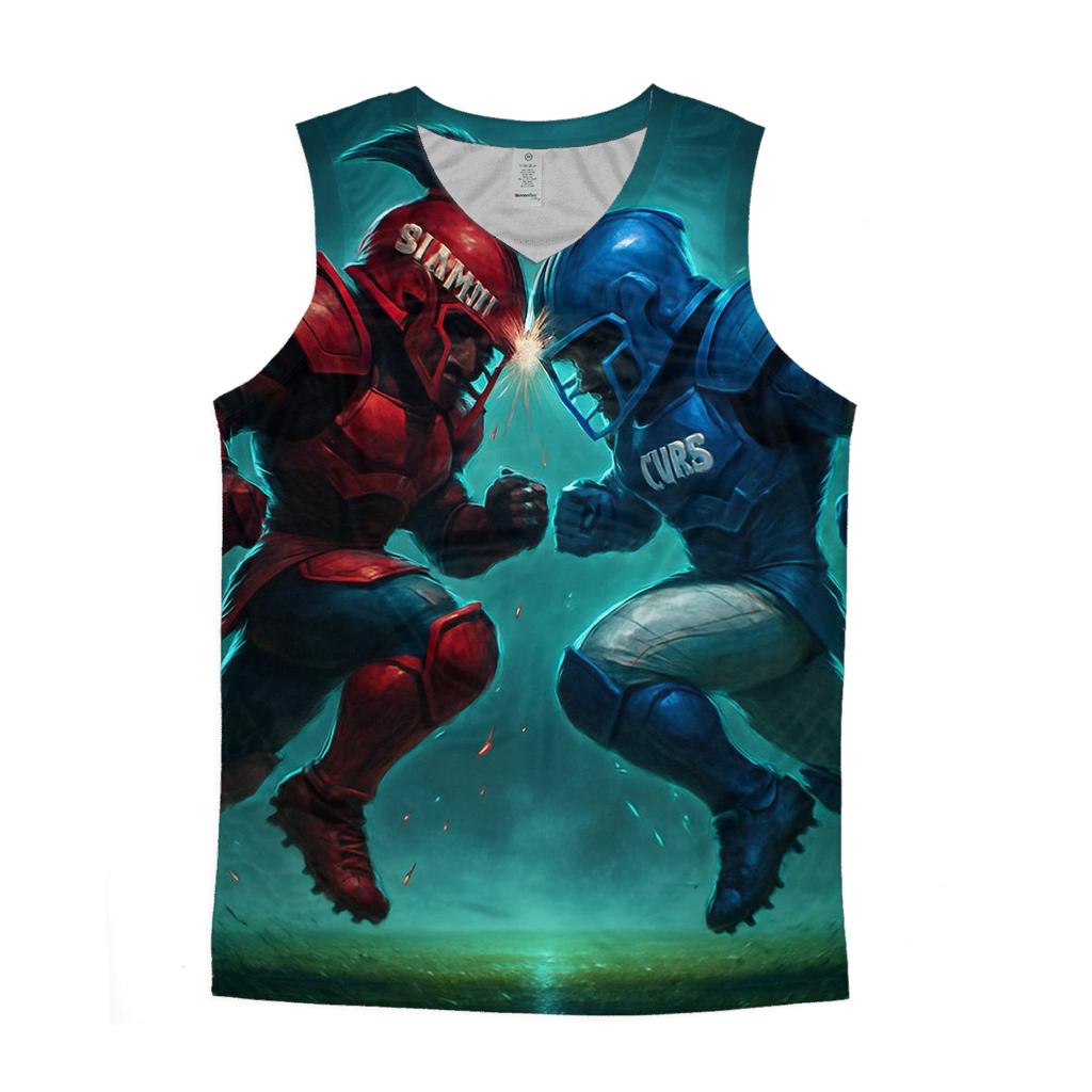 Midnight Helmet Clash Over Wrigley Fog casual summer tank tops