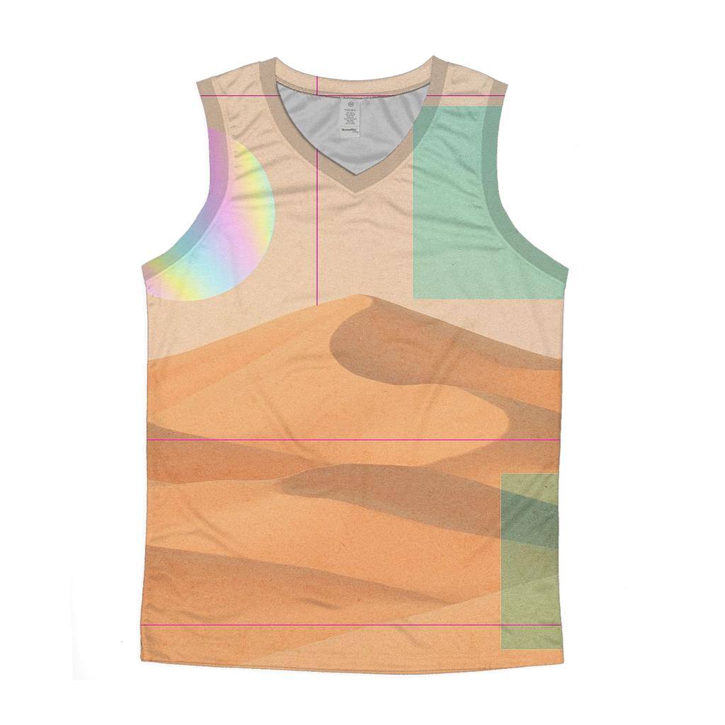 Desert Mirage Hologram Collage stylish racerback tanks