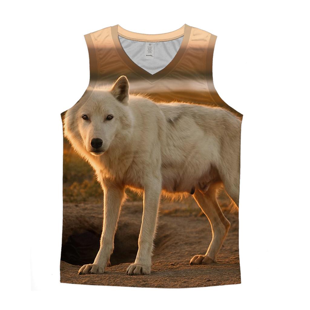Den Site Survey On Arctic Tundra Ridge sports performance tank tops