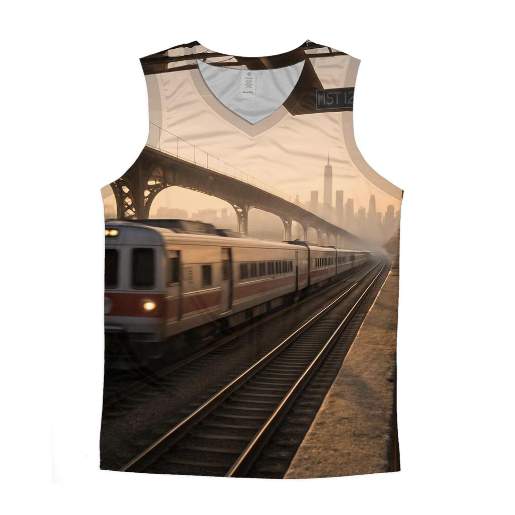 Harlem River Sunrise From A Metro North Overpass custom tank tops