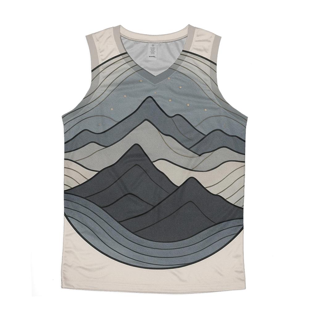 Mountain Silence Mandala trendy fitted tank tops