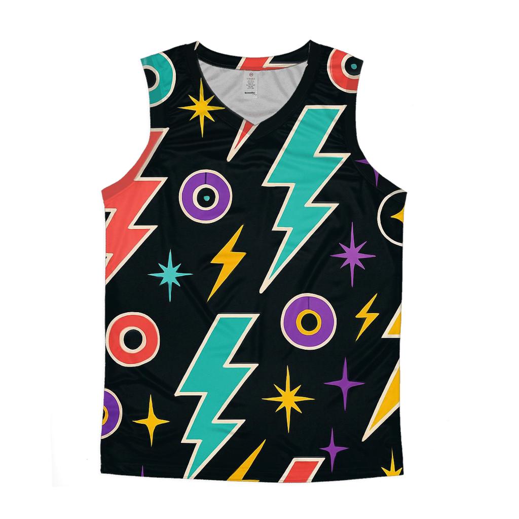 Roller Rink Lightning Pattern custom tank tops