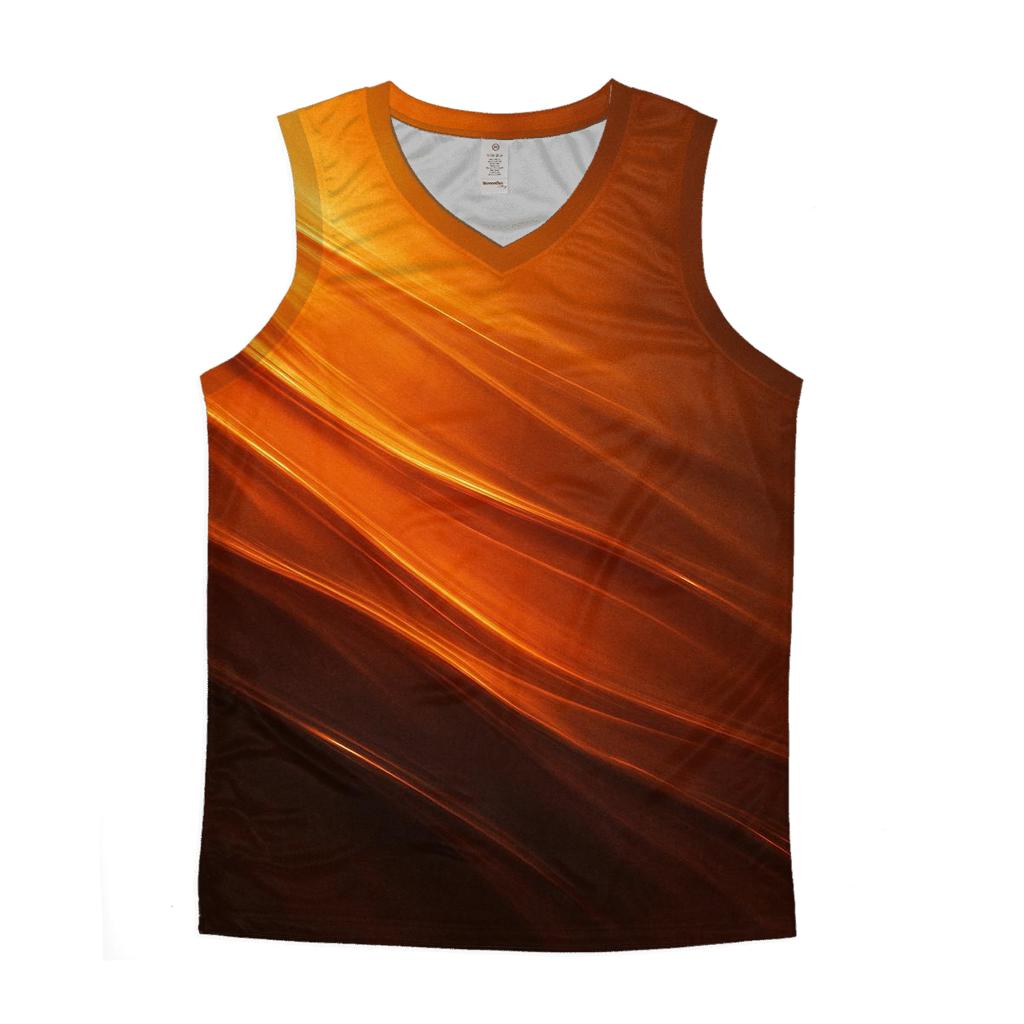 Molten Copper Current Gradient graphic print tank tops