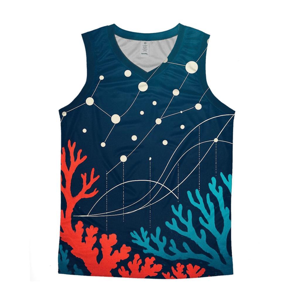 Coral Reef Data Visualization Poster personalized athletic tanks