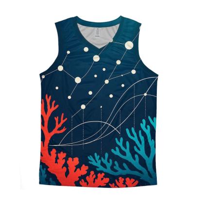 Coral Reef Data Visualization Poster personalized athletic tanks
