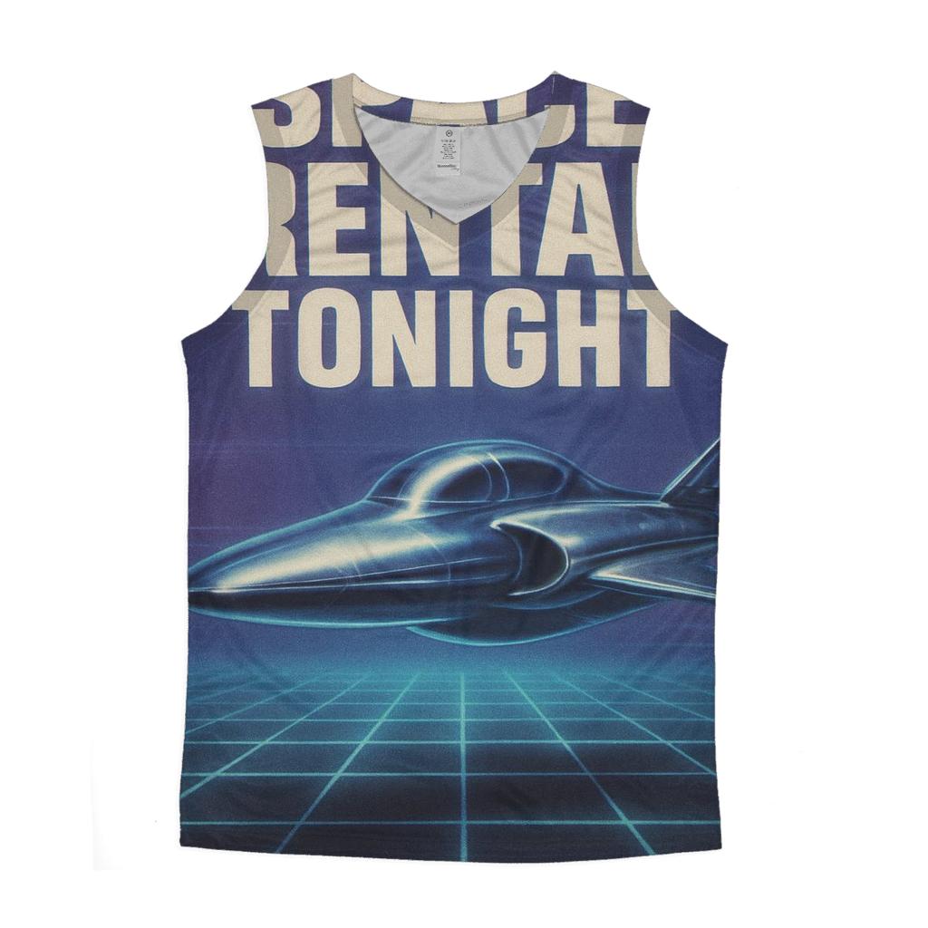 Faded 1980s Video Rental Sci Fi Poster sports performance tank tops