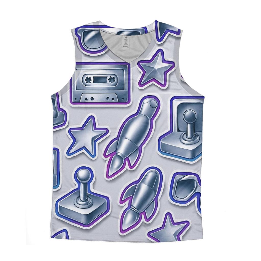 Chrome Sticker Patchwork stylish racerback tanks