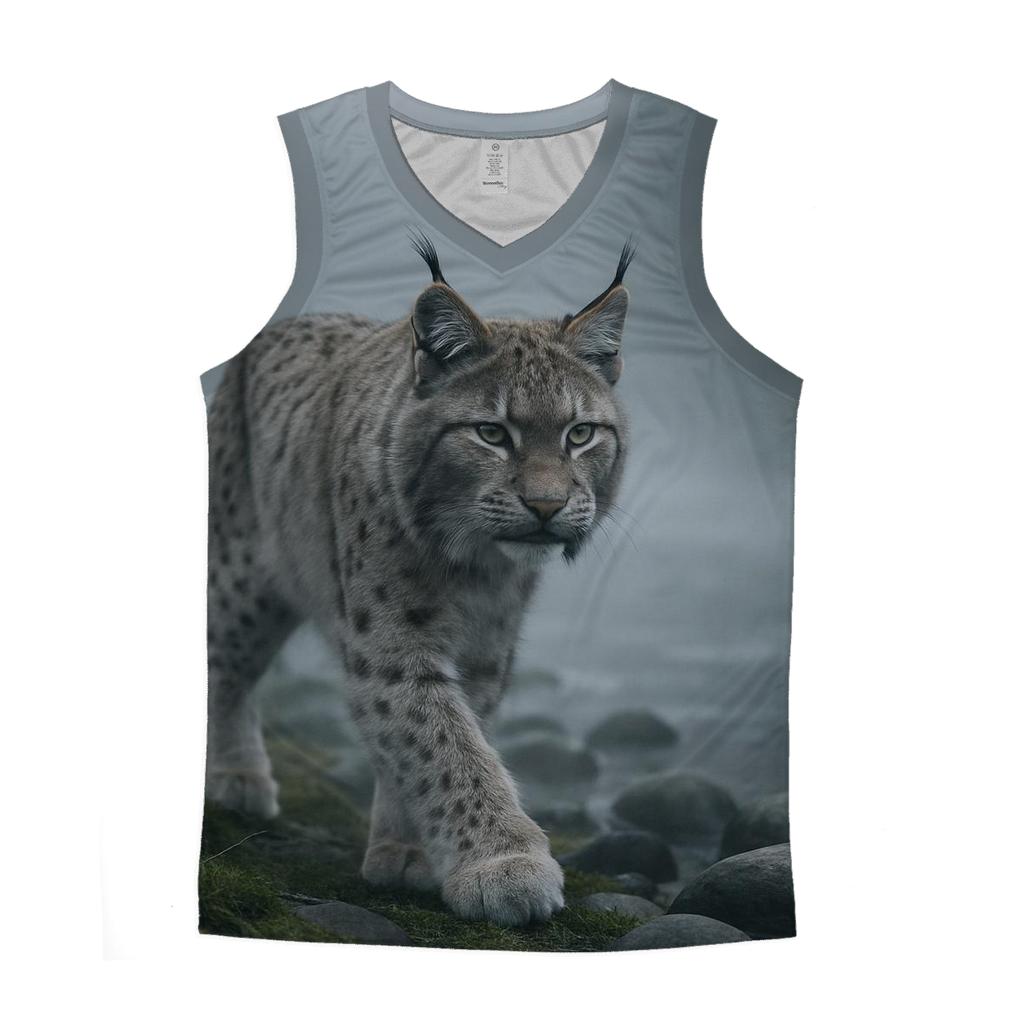 Mist River Passage Eurasian Lynx designer workout tanks