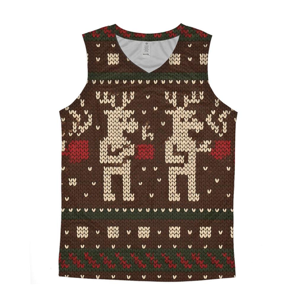 Reindeer Hot Cocoa Sweater Stripe Design stylish racerback tanks