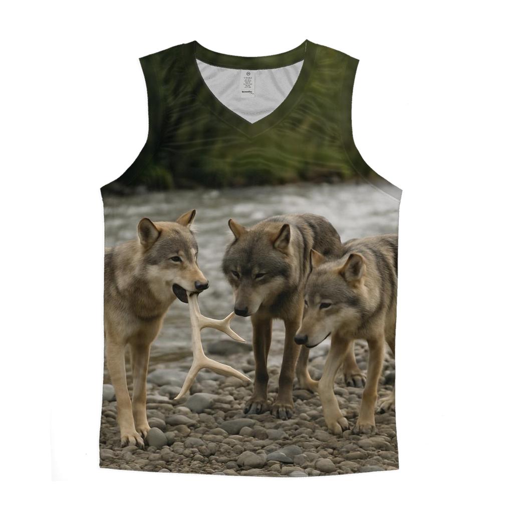 River Gravel Bar Rendezvous graphic print tank tops