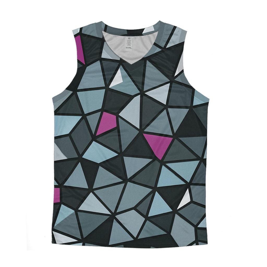 Disco Mirror Shard Mosaic designer workout tanks