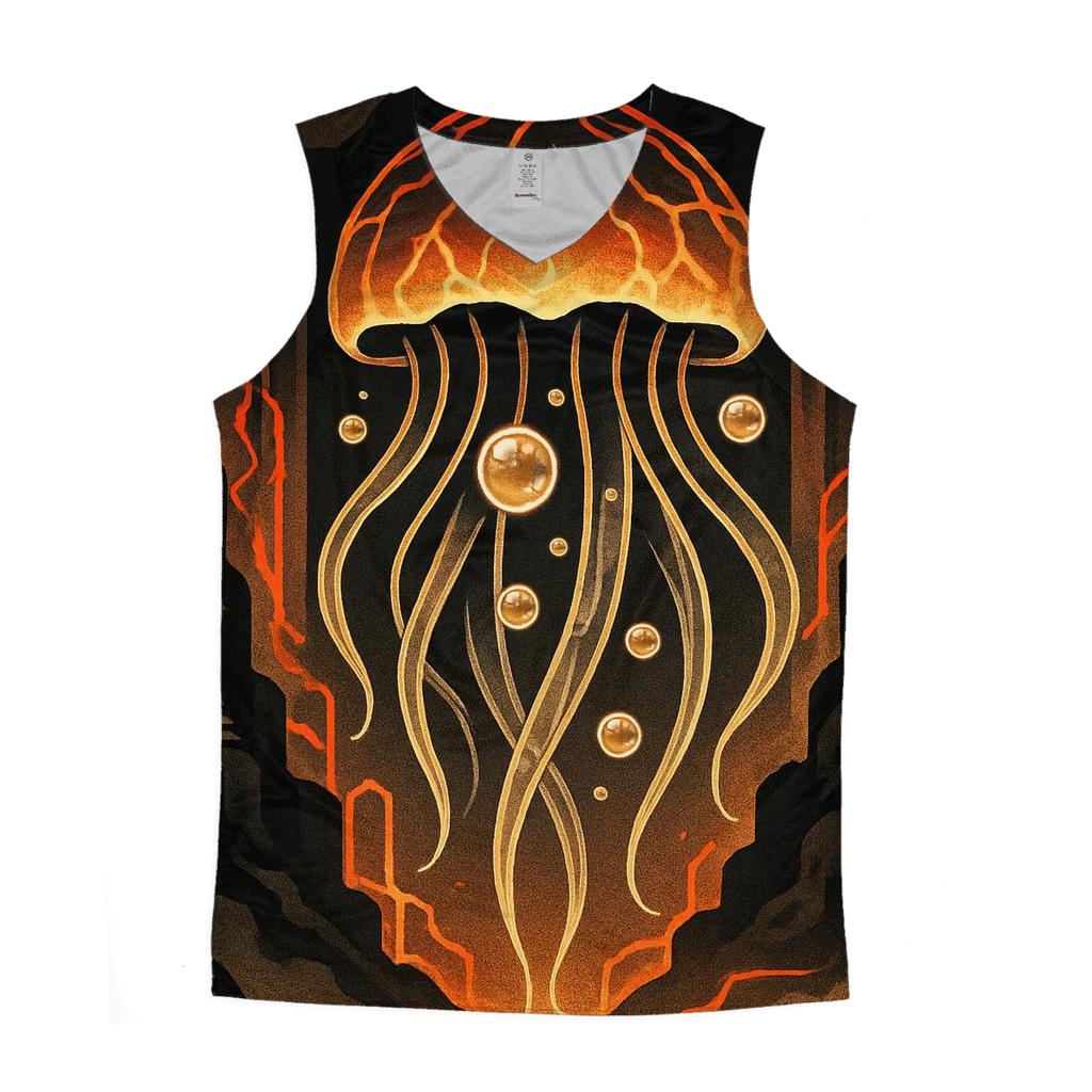 Volcano Jellyfish Cathedral cotton sleeveless tops