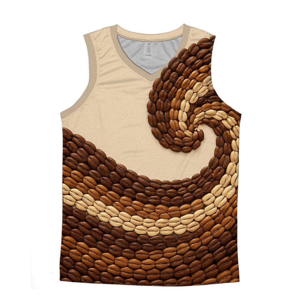 Bean Mosaic Wave trendy fitted tank tops