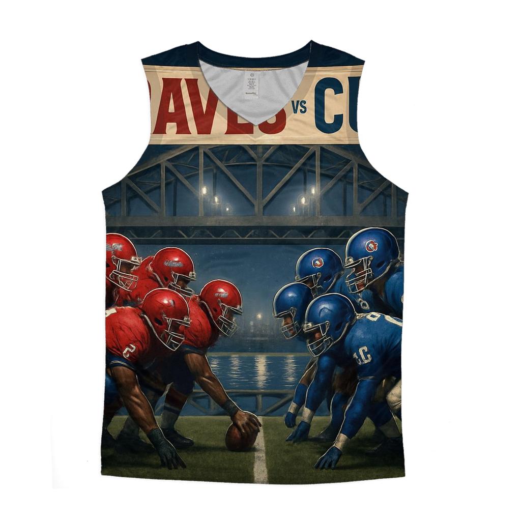 Riverfront Bridge Battle Formation graphic print tank tops