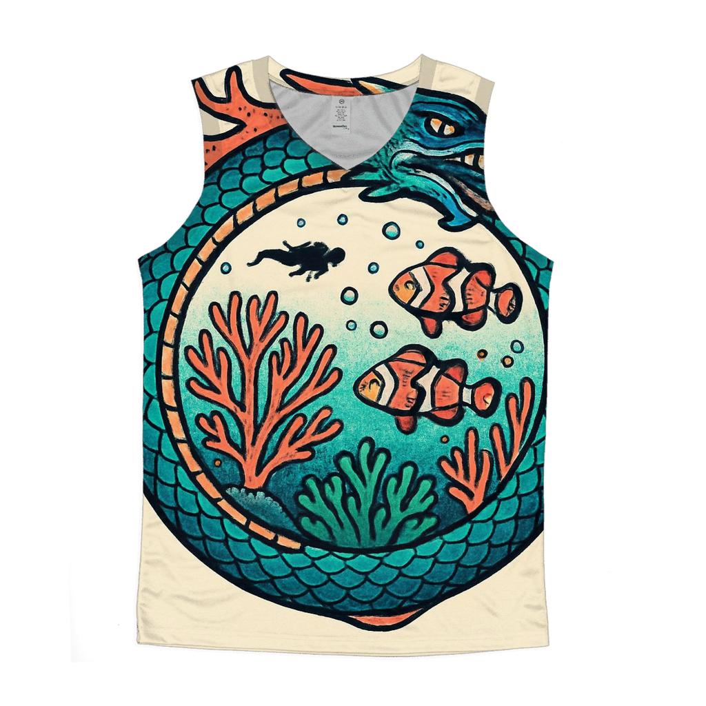 Coral Reef Ouroboros Guardian custom tank tops