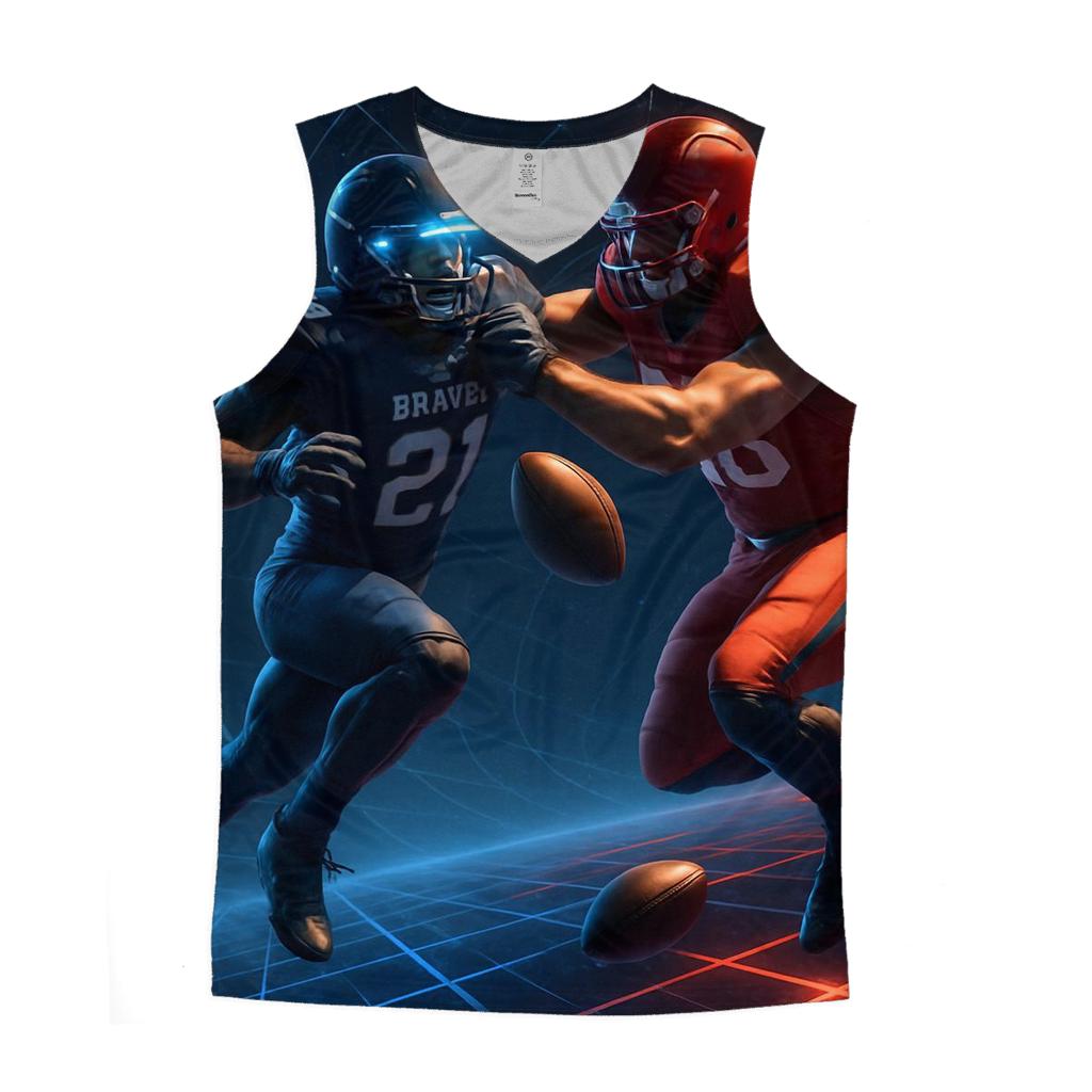 Hologram Yard Lines In Zero Gravity Arena custom tank tops