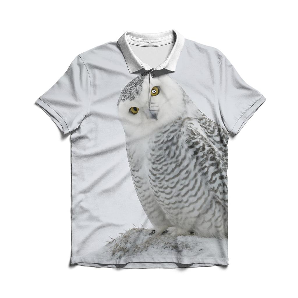 Frostline Listener Snowy Owl classic pique polos