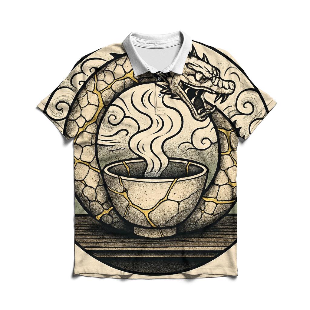 Kintsugi Serpent Of Second Chances personalized polo shirts