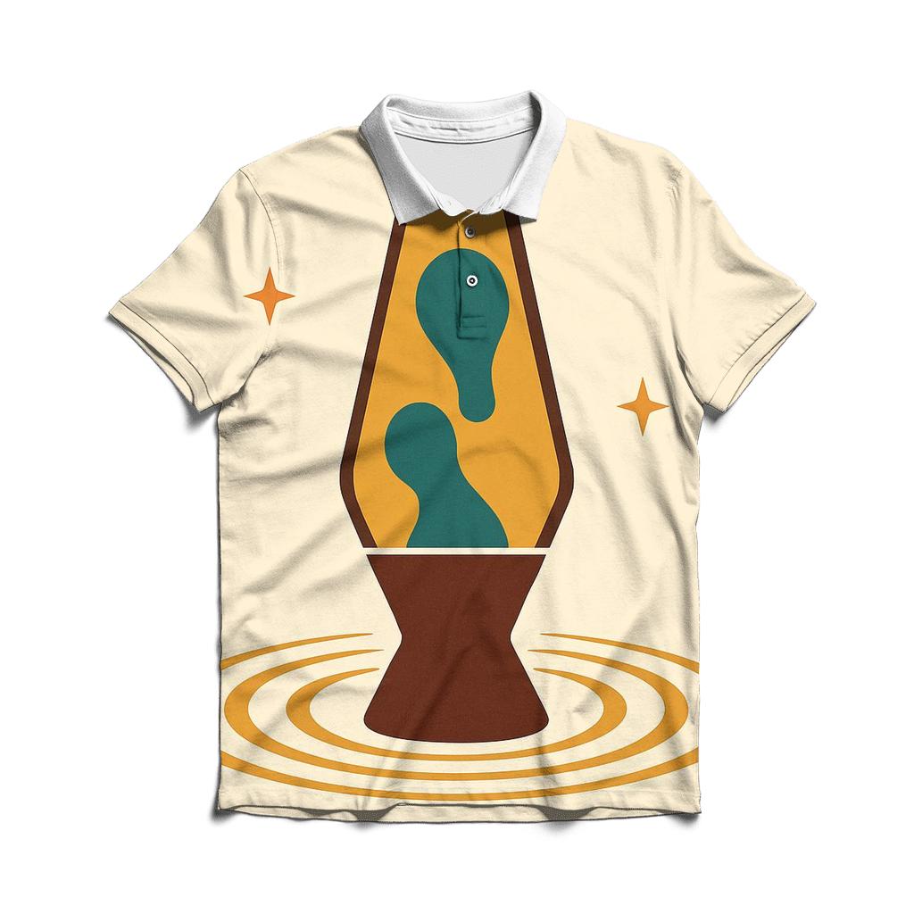 Groovy Lava Lamp Silhouette casual sports polo shirts