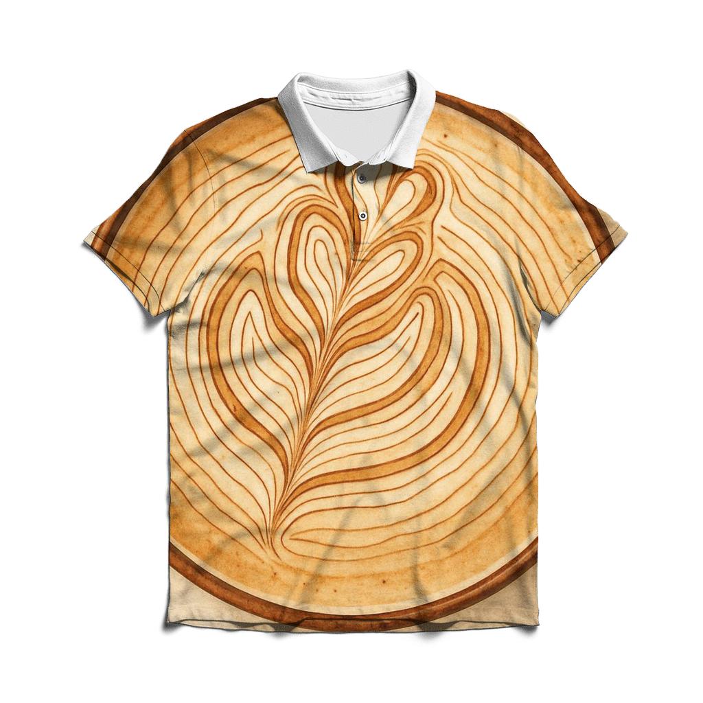 Latte Topography casual sports polo shirts