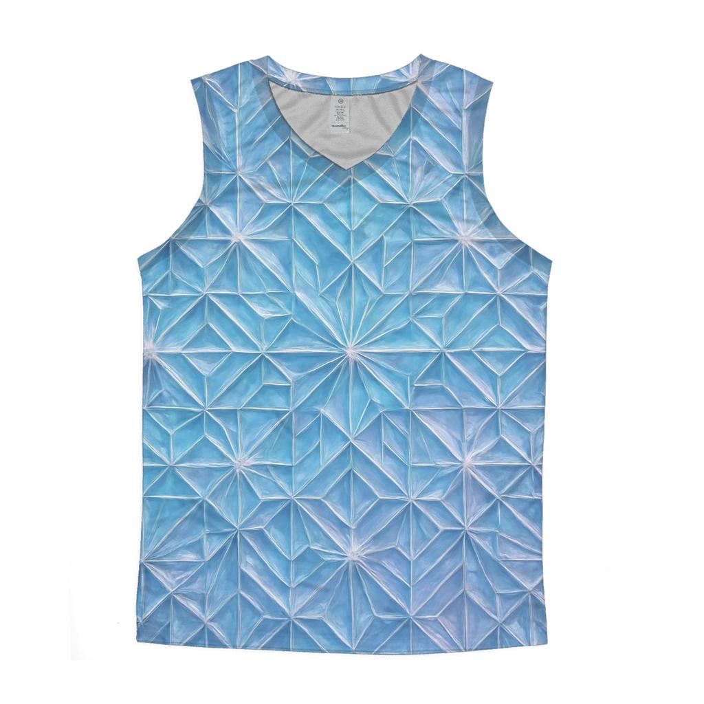 Crystal Lattice Aurora graphic print tank tops