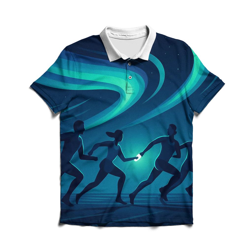 Aurora Sprint Relay embroidered polo tops