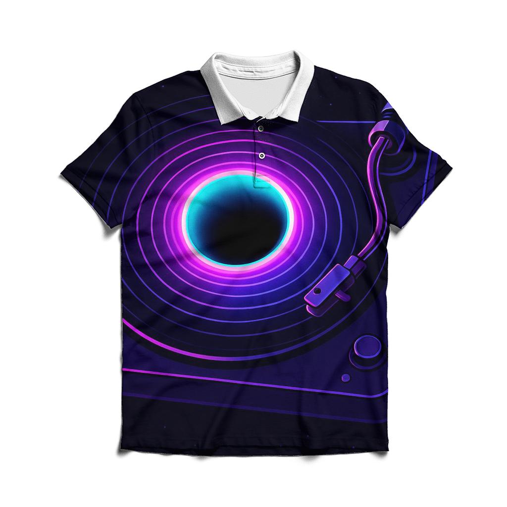 Hologram Turntable Portal branded logo polo shirts
