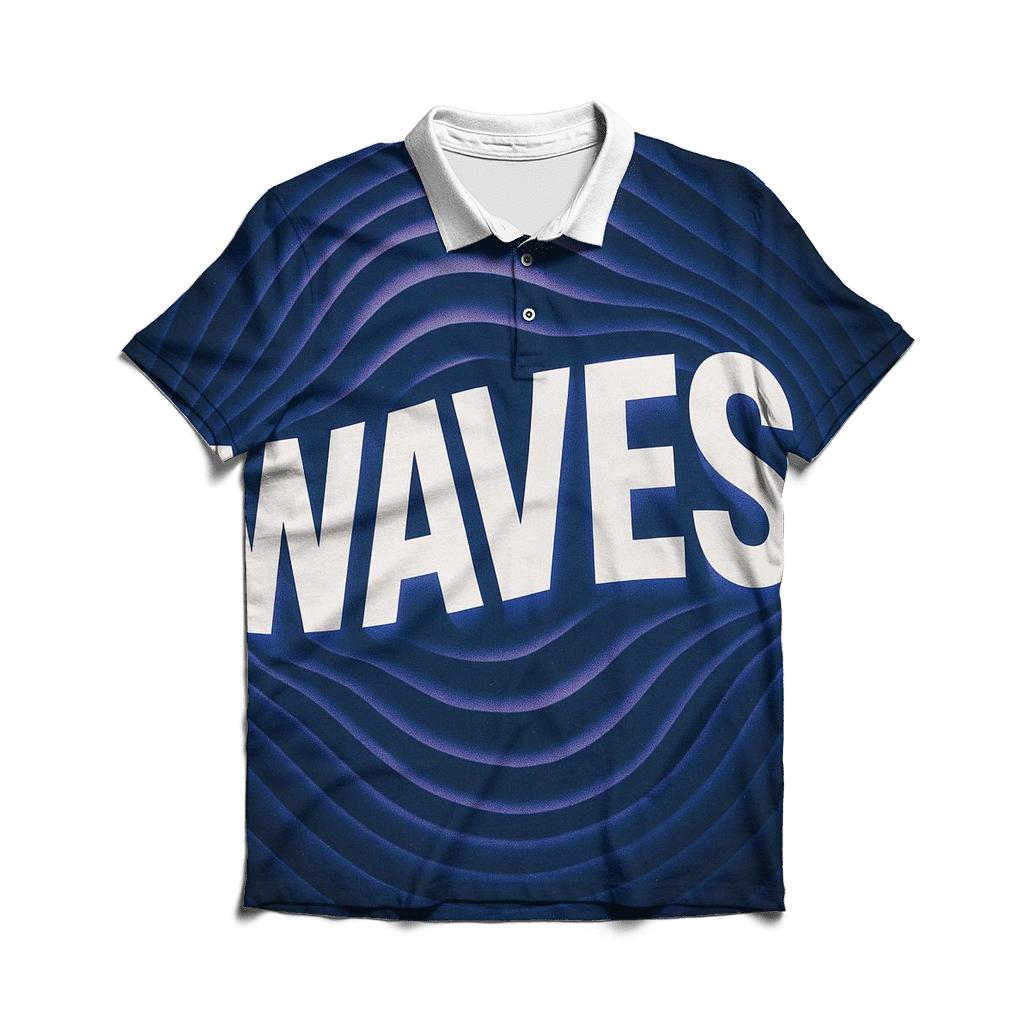 Gravity Wave Typography Ripple classic pique polos