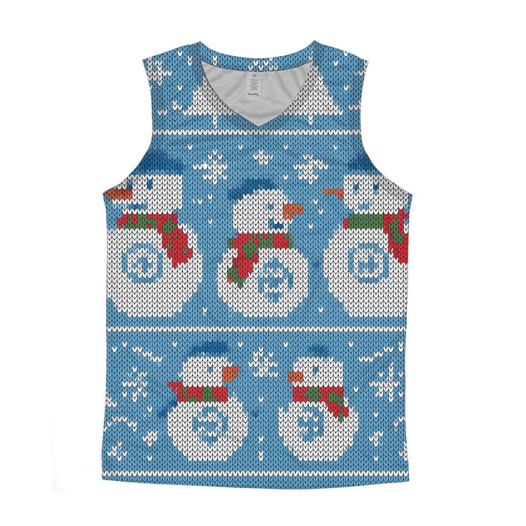 Snowman Sweater Weather Compass Design casual summer tank tops