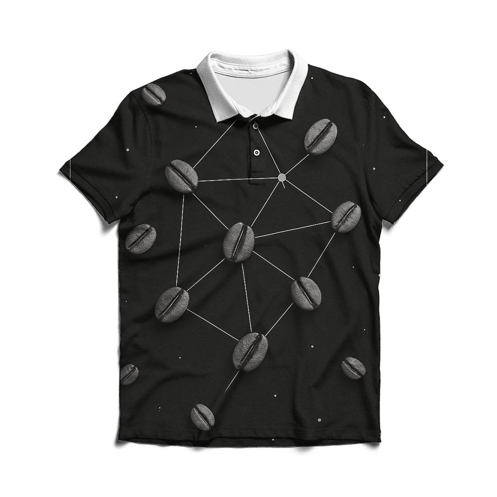 Bean Constellation Grid designer slim fit polos