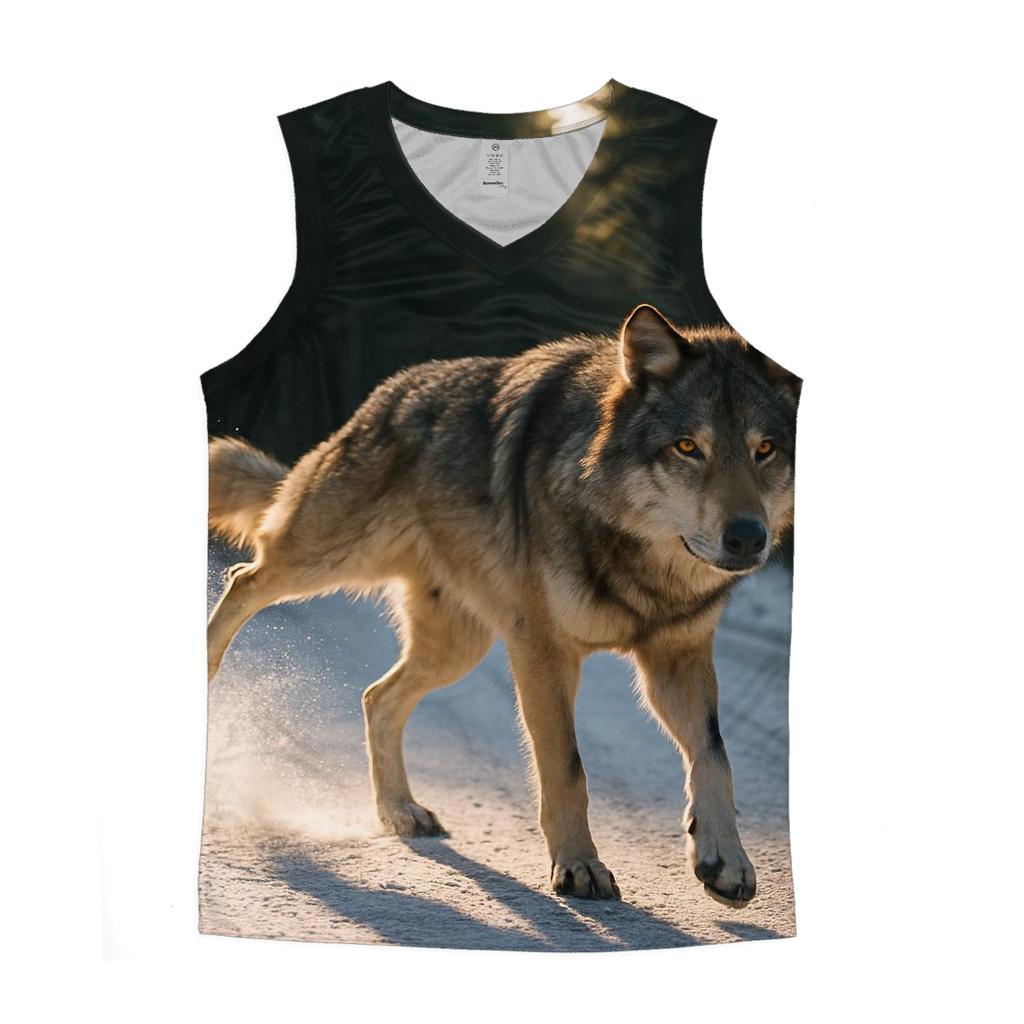 Forest Road Scent Marking With Snow Dust cotton sleeveless tops