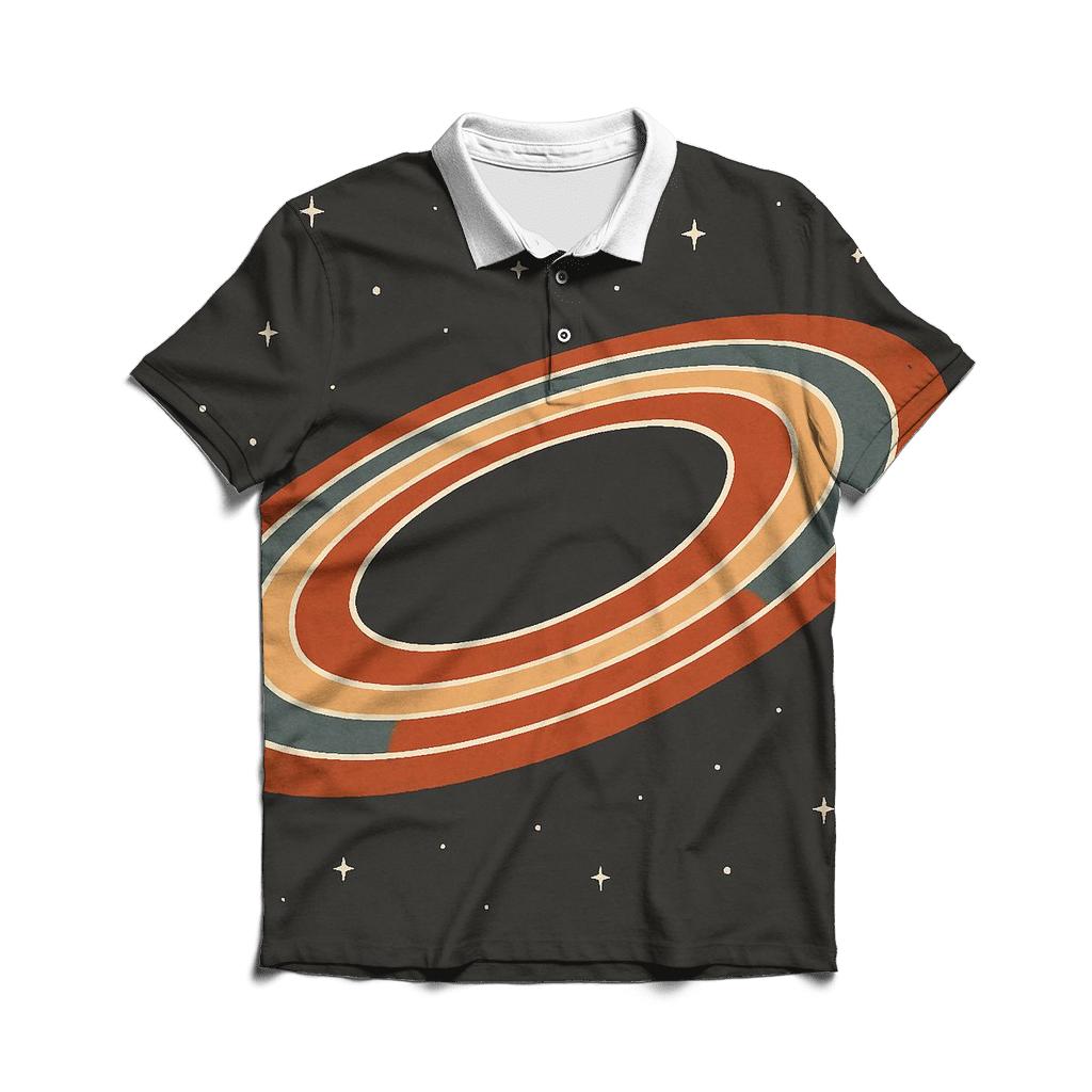 Accretion Belt Stack Offset branded logo polo shirts